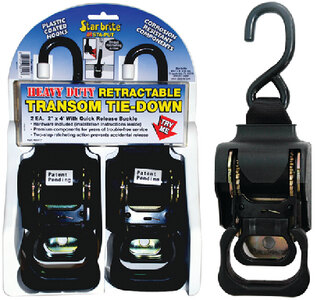 2 HEAVY DUTY RETRACTABLE TIE DOWN (STARBRITE)